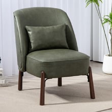 Case Faux Leather Accent Chair